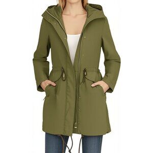 H&M Divided Olive Green Hooded Utility Parka - Medium